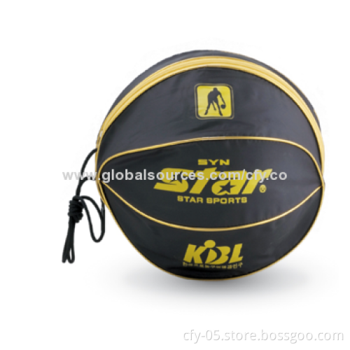 Drawstring bag with ball holder
